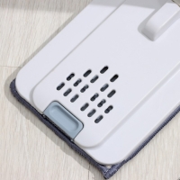 Швабра с отжимом и ведро Raccoon: ведро с отсеками, швабра плоская, 2 кармана, 32&times;12&times;142 см, дополнительная насадка из микрофибры