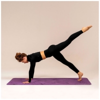 Коврик для йоги Sangh Flowers, 183х61х0,6 см, цвет фиолетовый Коврик для йоги Sangh Flowers, 183х61х0,6 см, цвет фиолетовый