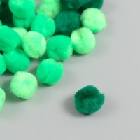 Декор для творчества "Помпончики. Зелёный лес" d=1,3 см набор 70 шт