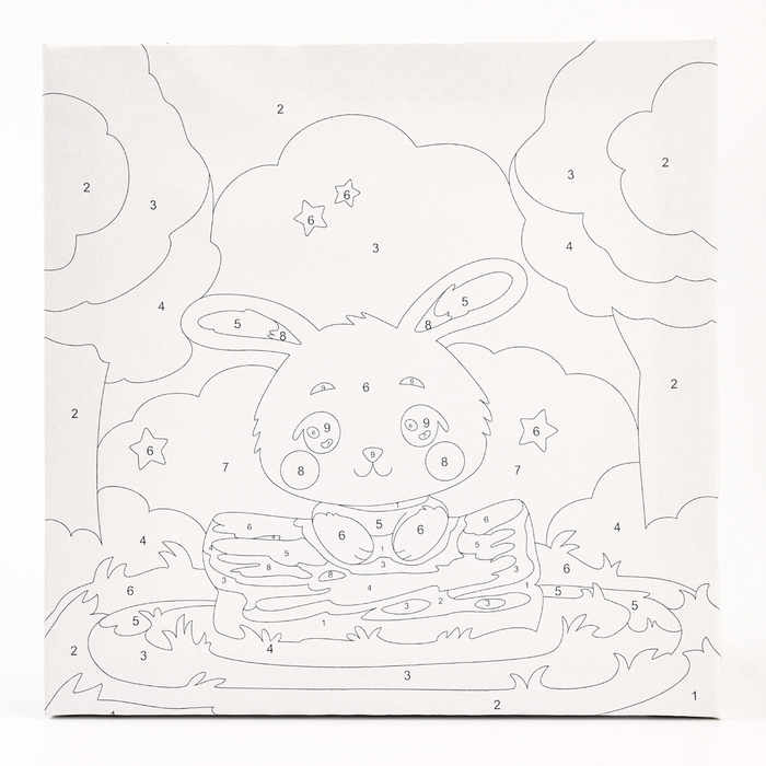 Картина по номерам &laquo;Зайчик в лесу&raquo;, 20 &times; 20, на холсте, с подрамником