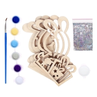 Роспись по дереву &laquo;Зайка&raquo;, новогодний набор для творчества