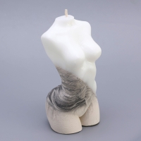 Свеча фигурная с бетоном "Женский силуэт", 15х7 см, белая Свеча фигурная с бетоном "Женский силуэт", 15х7 см, белая