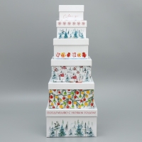 Набор подарочных коробк 6 в 1 &laquo;Исполнения желаний&raquo;, 10 х 10 х 6 &ndash; 20 х 20 х 11 см, Новый год