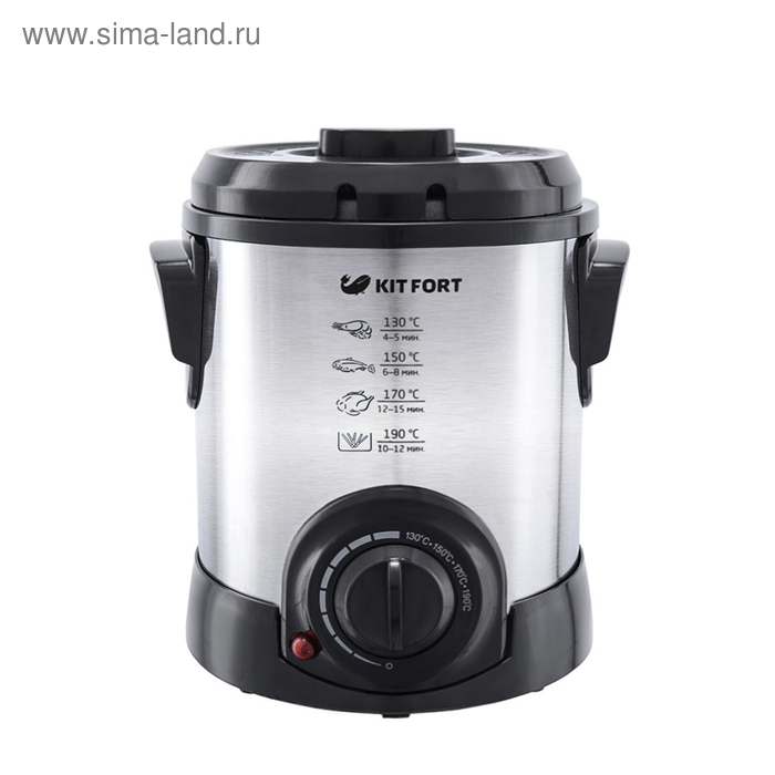 Фритюрница Kitfort KT-2009, 1000 Вт, 1 л, шнур 0.92 м, серебристая Фритюрница Kitfort KT-2009, 1000 Вт, 1 л, шнур 0.92 м, серебристая