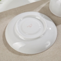 Чайная пара фарфоровая &laquo;Оливки&raquo;, 275 мл, чашка d=9,2 см, блюдце d=15,1 см, рисунок МИКС