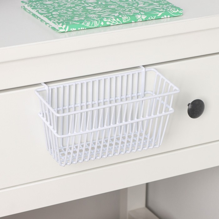 Корзина подвесная Доляна, 20&times;8&times;10 см, цвет белый