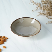 Салатник фарфоровый Magistro &laquo;Церера&raquo;, 400 мл, d=16,2 см, цвет коричневый