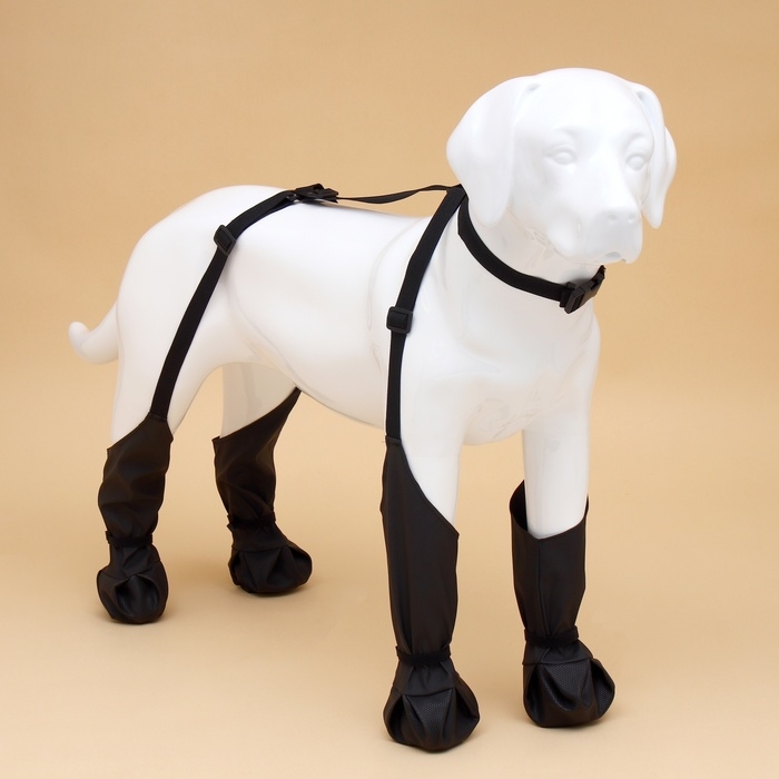 Ботинки - чулки для собак, размер XL (Длина лап 46-62, ДС 20-32, ОШ 26-64 см) черные Ботинки - чулки для собак, размер XL (Длина лап 46-62, ДС 20-32, ОШ 26-64 см) черные