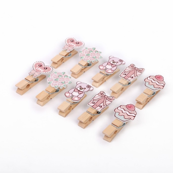 Набор декоративных прищепок Набор декоративных прищепок "Набор принцессы" набор 10 шт.