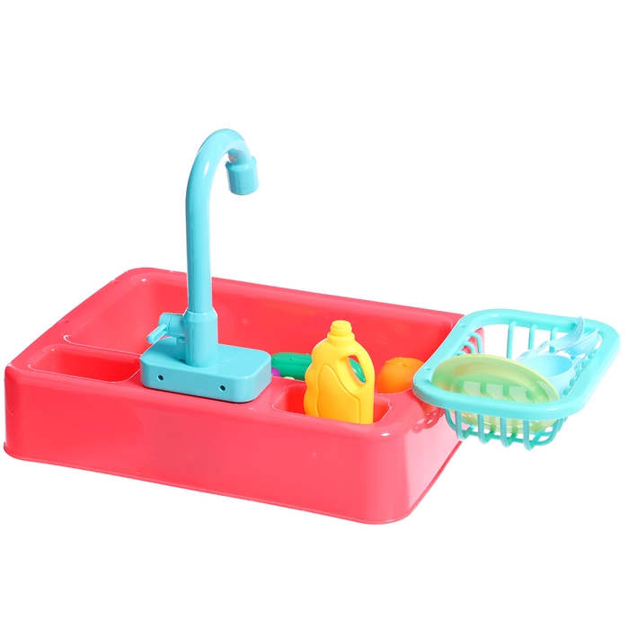 Игровой набор &laquo;Раковина&raquo; с набором посуды, циркулирует вода