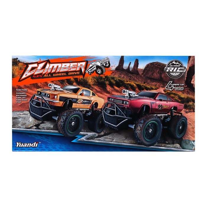 Машина радиоуправляемая &laquo;Бигфут&raquo;, работает от батареек, цвет красный