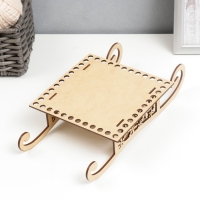 Заготовка для вязания "Сани. Вид 6" набор 3 детали, донышко 15х15 см Заготовка для вязания "Сани. Вид 6" набор 3 детали, донышко 15х15 см