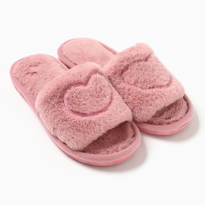 Тапочки женские с открытым носом, размер 40-41, розовый Тапочки женские с открытым носом, размер 40-41, розовый
