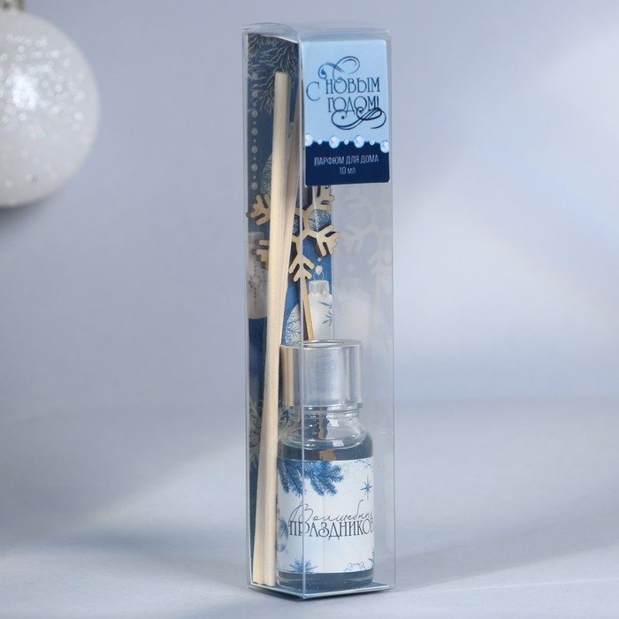 Новый год! Диффузор ароматический палочки &laquo;Новогодняя коллекция: Волшебных праздников&raquo;, на Новый год, аромат персик, 10 мл.