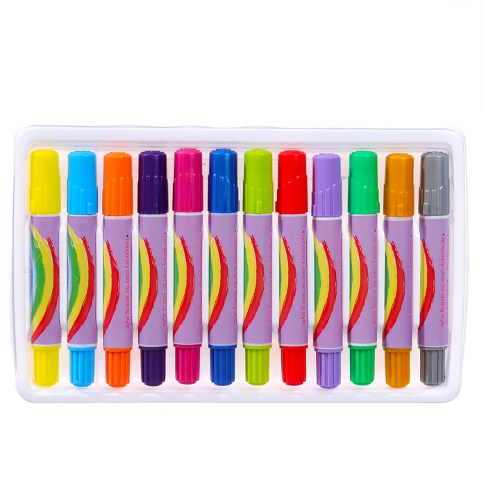 Набор мелков-карандашей для волос, 12 шт Набор мелков-карандашей для волос, 12 шт