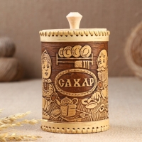 Туес &laquo;Дедушка и бабушка&raquo;, сахар,10х17,5 см, береста