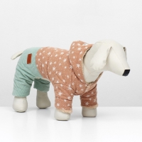 Комбинезон "Прогулка", размер 2XL (ДС 40, ОГ 58, ОШ 39 см, до 18 кг), бежевый/мятный Комбинезон "Прогулка", размер 2XL (ДС 40, ОГ 58, ОШ 39 см, до 18 кг), бежевый/мятный