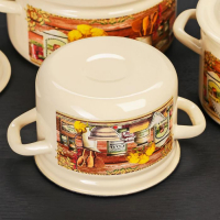 Набор кастрюль &laquo;Сельский мотив&raquo;, 3 предмета: 2 л, 3 л, 5 л, эмалированные крышки, индукция