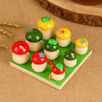 Набор для развития логики &laquo;Грибочки&raquo;, 9 шт по 3-5 см, доска 12х12 см