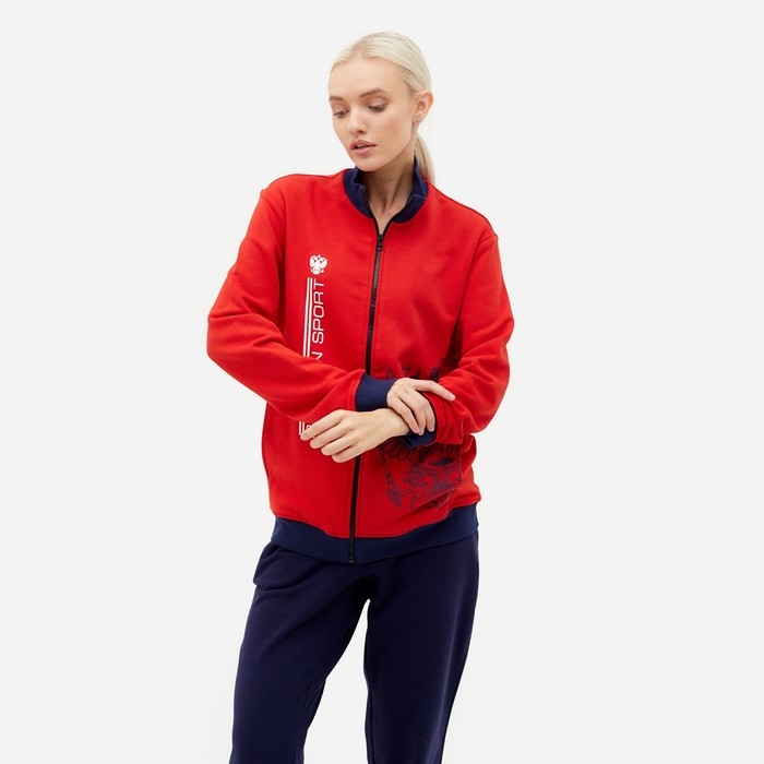 Толстовка на молнии President, размер M, цвет красный