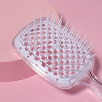 Расчёска массажная, широкая, вентилируемая, 8,5 × 20,5 см, PVC коробка, цвет прозрачный Расчёска массажная, широкая, вентилируемая, 8,5 × 20,5 см, PVC коробка, цвет прозрачный