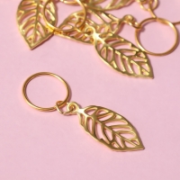 Пирсинг для волос «Листочки», 3,9 × 1,4 см, 10 шт, цвет золотистый Пирсинг для волос «Листочки», 3,9 × 1,4 см, 10 шт, цвет золотистый