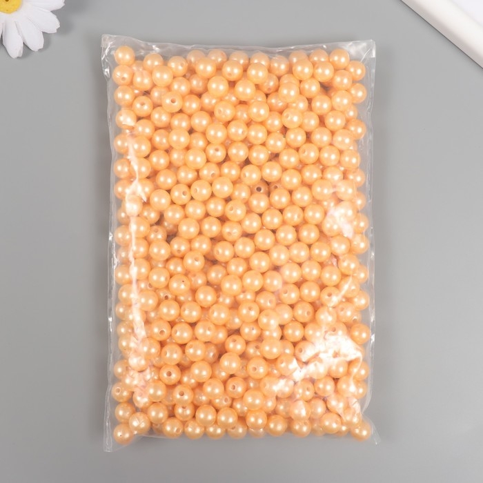 Набор бусин "Жемчуг" d 10 мм, 250 гр, коралловый