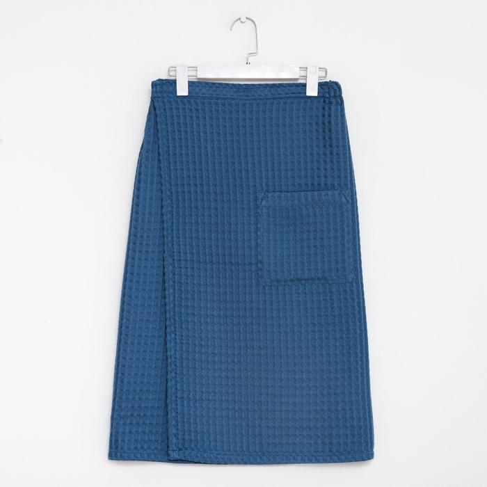 Килт вафельный банный Этель «Boho» 75*145 см. цв. синий, 100% хл, 290 г/м2 Килт вафельный банный Этель «Boho» 75*145 см. цв. синий, 100% хл, 290 г/м2