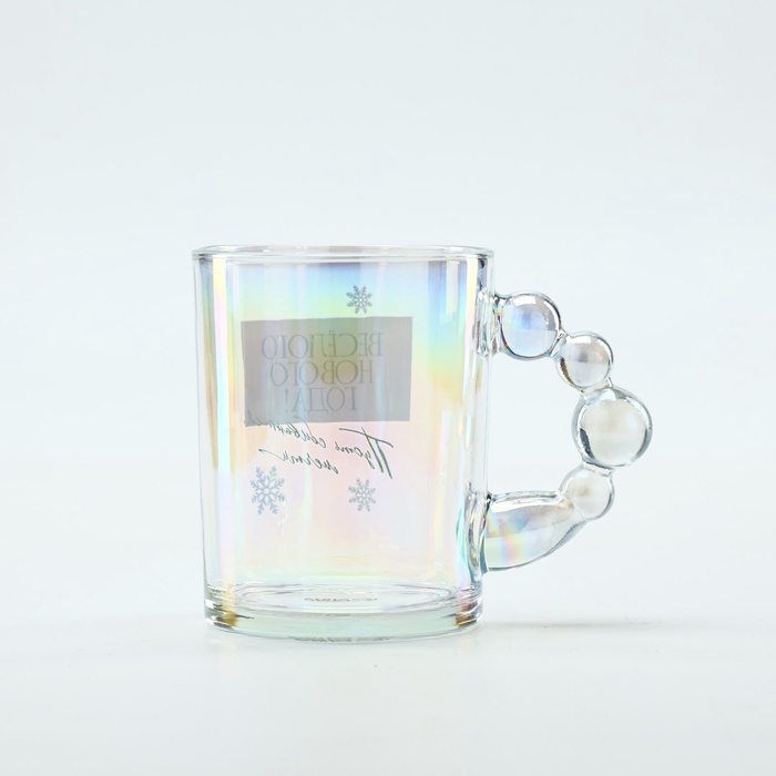 Новый год. Кружка стеклянная &laquo;Веселого Нового года&raquo;, 350 мл