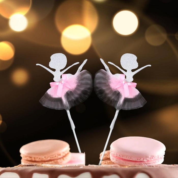 Топпер «Балерина», набор 2 шт., цвет розовый Топпер «Балерина», набор 2 шт., цвет розовый
