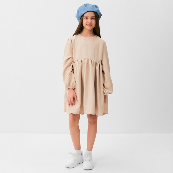 Платье для девочки MINAKU цвет бежевый, размер 98