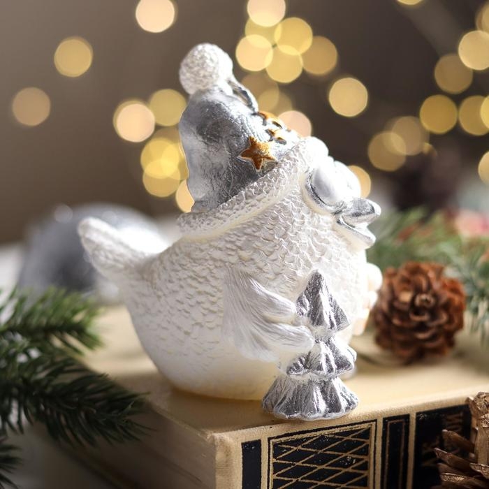 Свеча декоративная Свеча декоративная "Снежная птичка", 9х5,8х8,9 см, белый