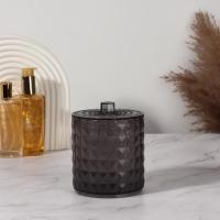 Органайзер для хранения, 1 секция, с крышкой, d = 10 &times; 12,5 см, цвет чёрный