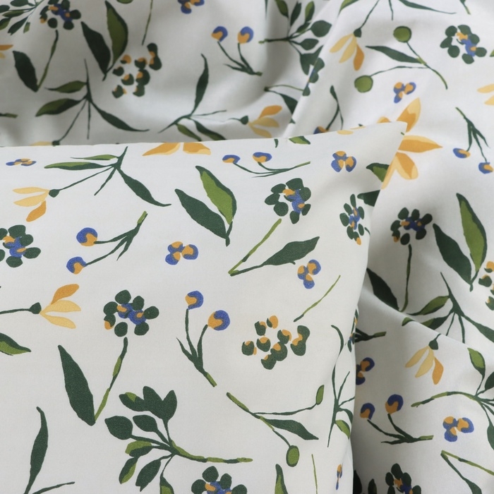 Комплект постельного белья LoveLife евро "Полевые цветы" 200х217см, 220х240см, 50х70см-2 шт, микрофайбер, 100% п/э