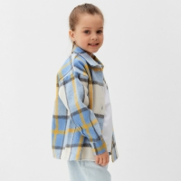 Рубашка детская KAFTAN утеплённая, размер 34 (122-128 см), голубая