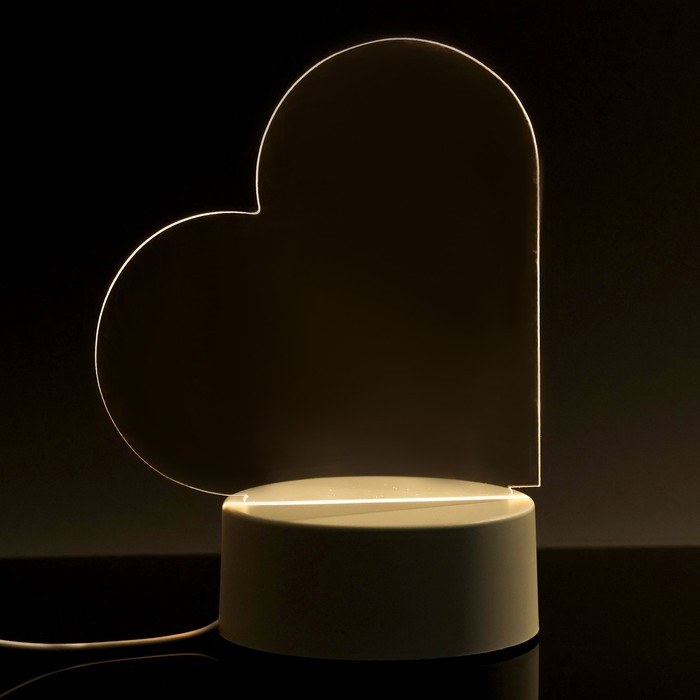 Световой планшет для рисования в темноте, сердце, пластиковый Световой планшет для рисования в темноте, сердце, пластиковый