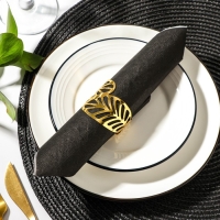 Кольцо для салфетки &laquo;Лист&raquo;, 4,5&times;4,5&times;5 см, цвет золотой