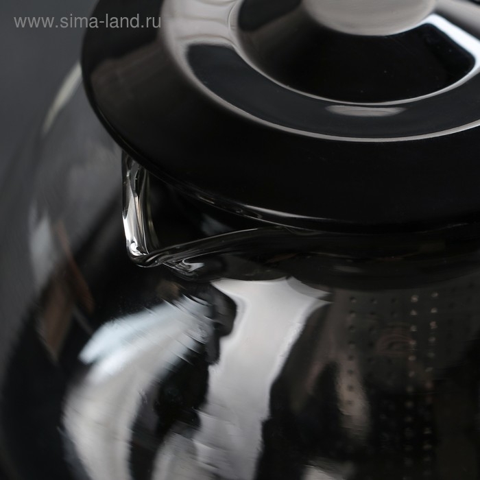 Чайник заварочный «Бетти», 800 мл, с ситечком, цвет черный Чайник заварочный «Бетти», 800 мл, с ситечком, цвет черный