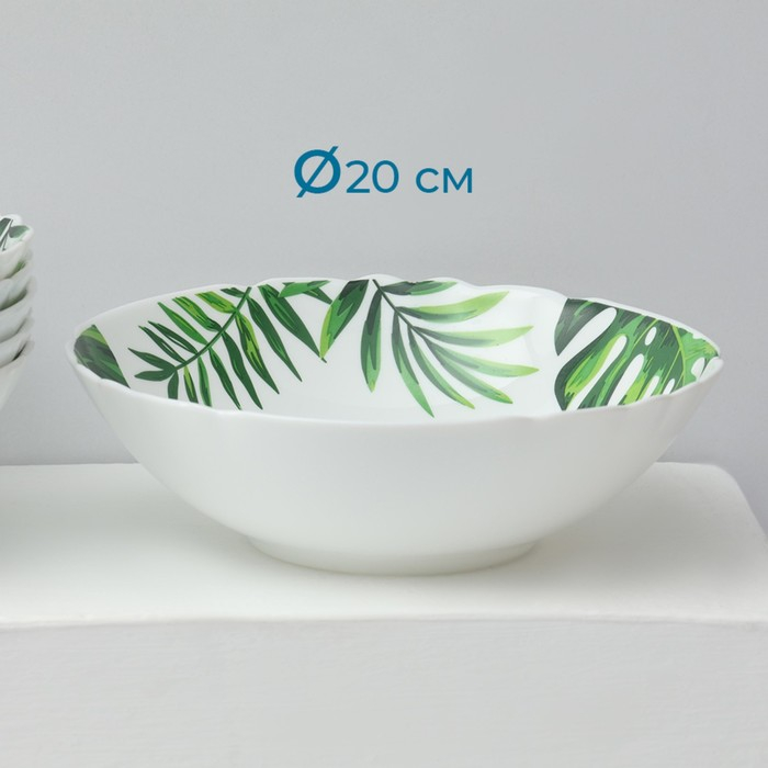 Сервиз столовый &laquo;Лист папоротника&raquo;, 37 предметов, стеклокерамика