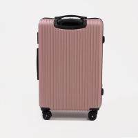 Чемодан большой 85 л (L), отдел на молнии, кодовый замок, цвет розовый