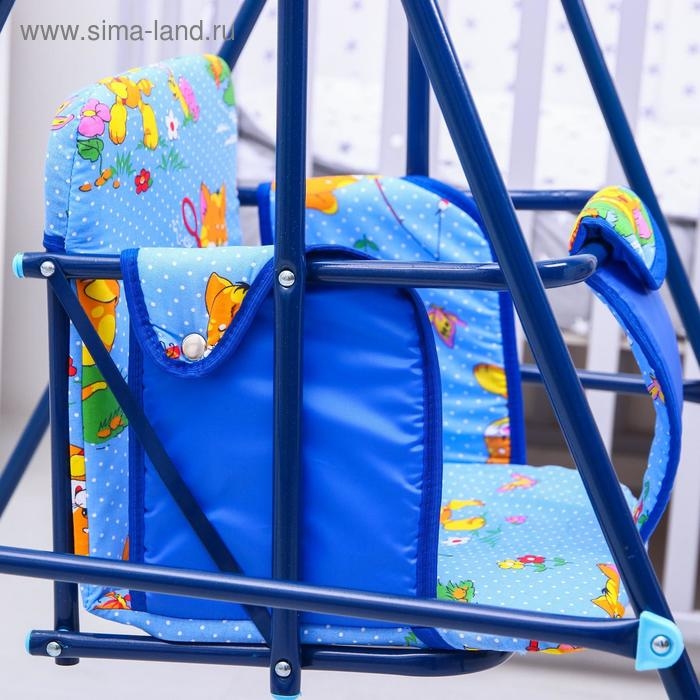 Качели детские напольные &laquo;Ветерок&raquo;, цвет синий,рисунок МИКС