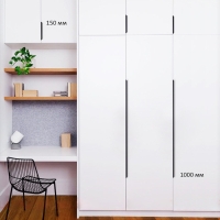 Ручка торцевая CAPPIO RT002BL, L=1000 мм, м/о 960 мм, цвет черный Ручка торцевая CAPPIO RT002BL, L=1000 мм, м/о 960 мм, цвет черный