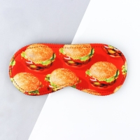 Маска для сна &laquo;Бургеры&raquo;, 19.3 х 9.5 см, цвет красный
