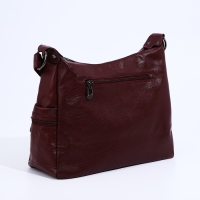 Сумка-мешок на молнии цвет бордовый