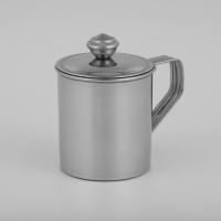 Кружка из нержавеющей стали Доляна &laquo;Индия&raquo;, 250 мл, 9,5&times;6,8&times;9 см, с крышкой