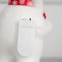 Светодиодная фигура «Медведь с посохом» 9 × 15 × 6 см, флок, батарейки CR2032х2 (в комплекте), свечение тёплое белое Светодиодная фигура «Медведь с посохом» 9 × 15 × 6 см, флок, батарейки CR2032х2 (в комплекте), свечение тёплое белое