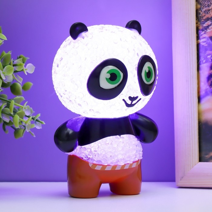 Ночник "Панда" LED RGB от батареек 3хLR44  7х7х11см RISALUX