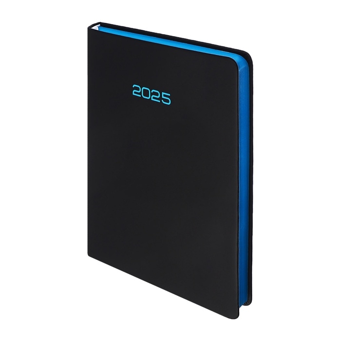 Ежедневник датированный 2025 года, deVENTE. Flag, A5 168 листов, deVENTE. Duo, твердая обложка кожзам с поролоном, шелкография, перфорация, ляссе, блок 70 г/м2