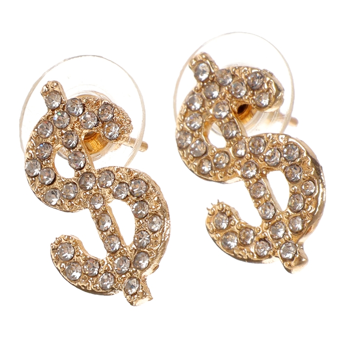 Серьги доллары , цвет золото Серьги доллары , цвет золото