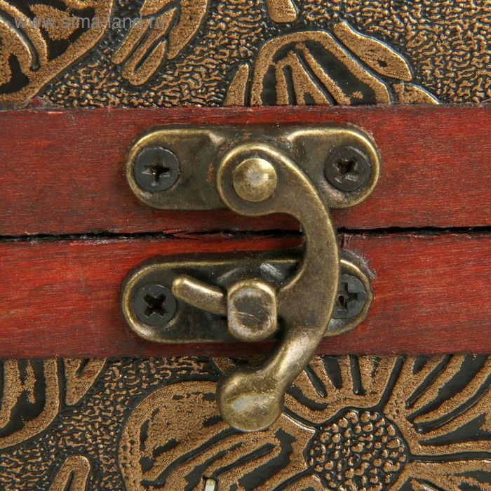 Шкатулка дерево сундучок с ручкой Шкатулка дерево сундучок с ручкой "Цветение" 8,4х14,5х8,7 см